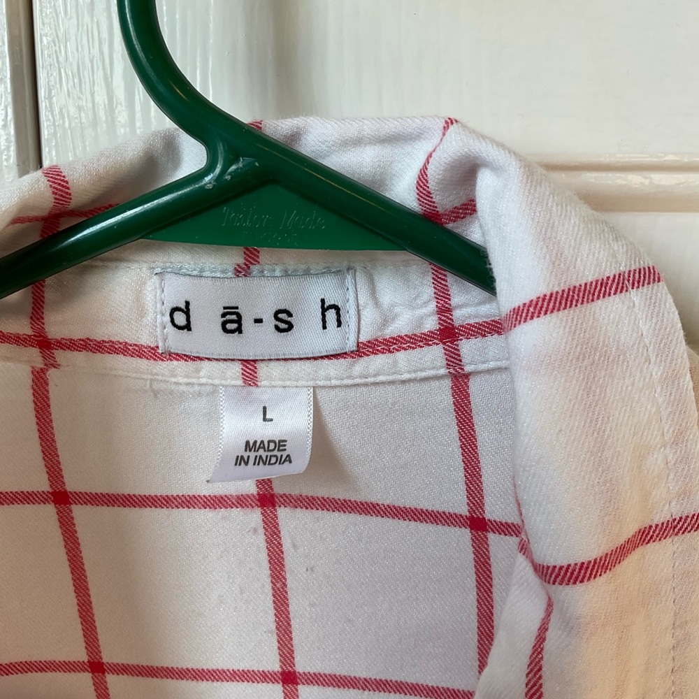 Women's Red and White Checkered Top - Picture 5 of 5